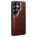QIALINO Skórzane Etui Plecki do Samsung Galaxy S25 Ultra brązowe