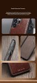 QIALINO Skórzane Etui Plecki do Samsung Galaxy S25 Ultra brązowe