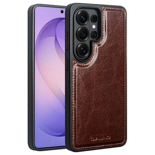 QIALINO Skórzane Etui Plecki do Samsung Galaxy S26 Ultra brązowe