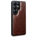 QIALINO Skórzane Etui Plecki do Samsung Galaxy S26 Ultra brązowe
