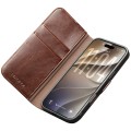 QIALINO Eleganckie Skórzane Etui Pokrowiec do iPhone 18 Pro Max brązowe