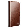 QIALINO Eleganckie Skórzane Etui Pokrowiec do iPhone 18 Pro Max brązowe
