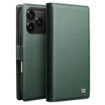 QIALINO Magnetyczne Eleganckie Skórzane Etui do iPhone 18 Pro Max zielone
