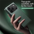 QIALINO Magnetyczne Eleganckie Skórzane Etui do iPhone 18 Pro zielone
