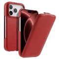MELKCO MagSafe Skórzane Etui Pionowe do iPhone 18 Pro Max czerwone