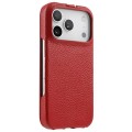 MELKCO MagSafe Skórzane Etui Pionowe do iPhone 18 Pro Max czerwone