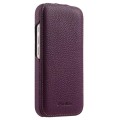 MELKCO MagSafe Skórzane Etui Pionowe do iPhone 18 Pro Max fioletowe