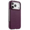 MELKCO MagSafe Skórzane Etui Pionowe do iPhone 18 Pro Max fioletowe