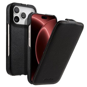 MELKCO MagSafe Skórzane Etui Pionowe do iPhone 18 Pro Max czarne