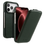 MELKCO MagSafe Skórzane Etui Pionowe do iPhone 18 Pro zielone