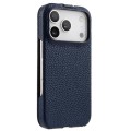 MELKCO MagSafe Skórzane Etui Pionowe do iPhone 18 Pro granatowe