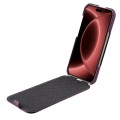 MELKCO MagSafe Skórzane Etui Pionowe do iPhone 18 Pro fioletowe