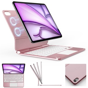Różowa Aluminiowa Klawiatura  Pokrowiec do iPad 10 2022 / iPad 2025