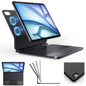 Czarna Aluminiowa Klawiatura  Pokrowiec do iPad 10 2022 / iPad 2025