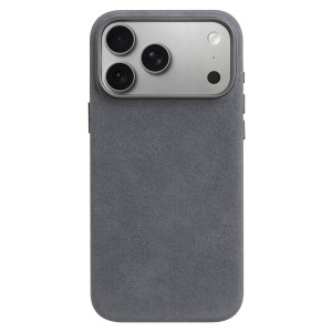 MELKCO Skórzane Etui Plecki do iPhone 18 Pro szare