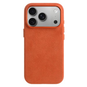 MELKCO Skórzane Etui Plecki do iPhone 18 Pro pomarańczowe