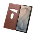 QIALINO Eleganckie Skórzane Etui MagSafe do Samsung Galaxy Z Fold8 Ultra brązowe