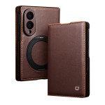 QIALINO Eleganckie Skórzane Etui MagSafe do Samsung Galaxy Z Fold8 brązowe