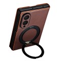 QIALINO Eleganckie Skórzane Etui MagSafe do Samsung Galaxy Z Fold8 brązowe