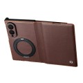 QIALINO Eleganckie Skórzane Etui MagSafe do Samsung Galaxy Z Fold8 brązowe