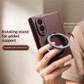 QIALINO Eleganckie Skórzane Etui MagSafe do Samsung Galaxy Z Fold8 brązowe