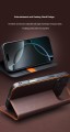 QIALINO Eleganckie Matowe Skórzane Etui do iPhone Air brązowe
