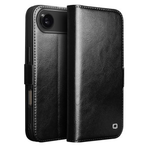 QIALINO Eleganckie Skórzane Etui Pokrowiec do iPhone Air czarne