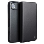 QIALINO Eleganckie Matowe Skórzane Etui do iPhone Air czarne