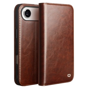 QIALINO Eleganckie Skórzane Etui Pokrowiec do iPhone Air brązowe