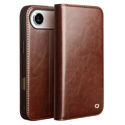 QIALINO Eleganckie Skórzane Etui Pokrowiec do iPhone Air brązowe