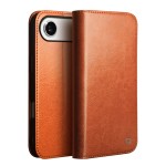 QIALINO Eleganckie Skórzane Etui Pokrowiec do iPhone Air brązowe jasne