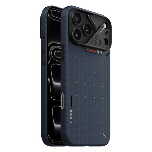 Magnetyczne Etui AULUMU Aramid Fiber do iPhone 17 Pro Max granatowe