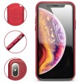 QIALINO Skórzane Etui Plecki do iPhone XS Max czerwone