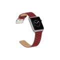 Skórzany Mocny Pasek do Apple Watch 42/44mm czerwony