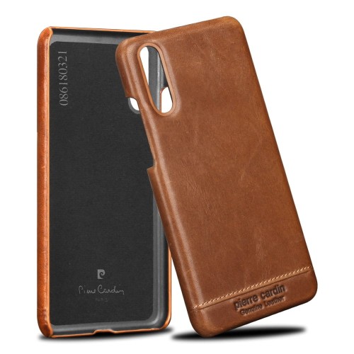 Pieerre-Cardin-skorzane-etui-plecki-do-Huawei-P20-brown
