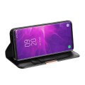 Klasyczne, skórzane etui z funkcją podstawki i z przegrodami na karty płatnicze DZGOGO Royale II do Samsung Galaxy Note 9 - kolor czarny.