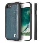 Skórzane Etui Plecki PIERRE CARDIN iPhone 8 niebieskie
