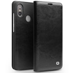 QIALINO Skórzany Pokrowiec Etui do Xiaomi Mi 8 Mi8 czarne