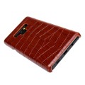 Eleganckie etui skóra krokodyla Samsung Galaxy Note 9 - kolor brązowy