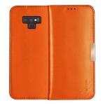 Klasyczne skórzne etui z klapką DZGOGO Royale II do Galaxy Note 9 - brązowe