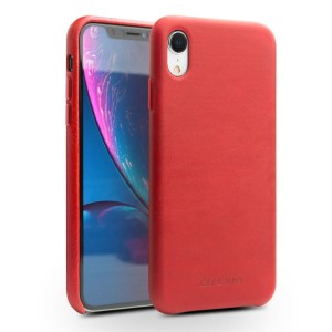 QIALINO Skórzane Etui Plecki iPhone XR  6.1 czerwone