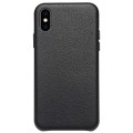 QIALINO Skórzane Etui Plecki do iPhone XS Max czarne