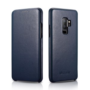 iCARER Curved Edge Luxury Series Etui Pokrowiec Samsung Galaxy S9+ granatowy