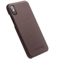 Etui QIALINO iPhone X brązowe