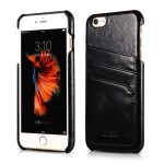 iCARER Etui Skórzane do iPhone 6 6S czarne