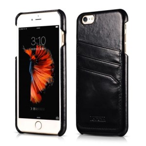 iCARER Etui Skórzane do iPhone 6 6S czarne