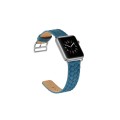 Skórzany Mocny Pasek do Apple Watch 38mm / 40mm niebieski