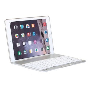 Podświetlana Klawiatura Bluetooth iPad 9.7 2017 / 2018 Srebrna