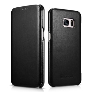 ICARER Skórzane Etui Samsung Galaxy S7 Edge czarne