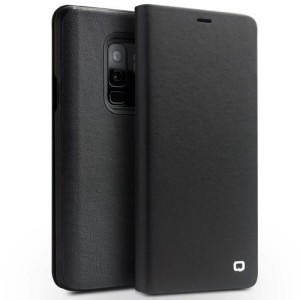 QIALINO Skórzane Etui Pokrowiec Samsung Galaxy S9+ czarne matowe